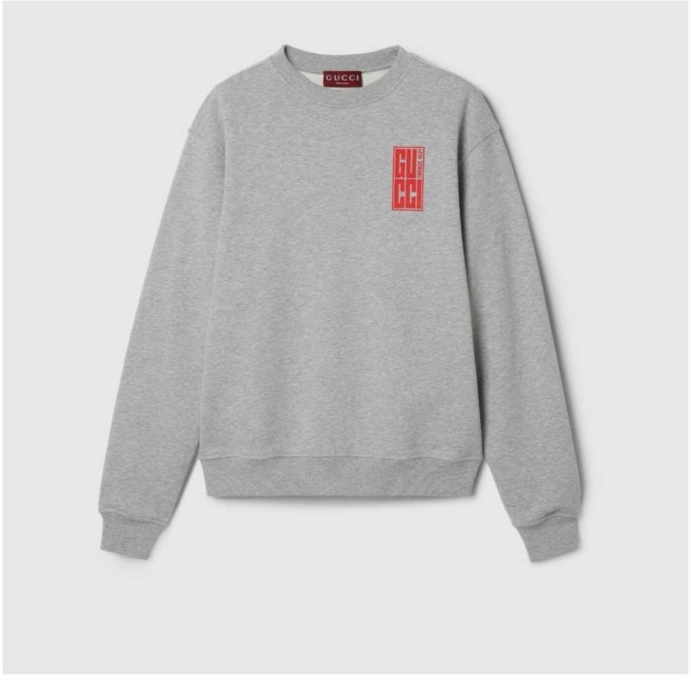 Gucci jersey cotton, archival inspired sweatshirt size large made Italy